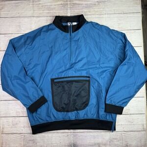 Vintage 90s Pro Spirit Pullover Windbreaker Blue XL Oversized Track Jacket